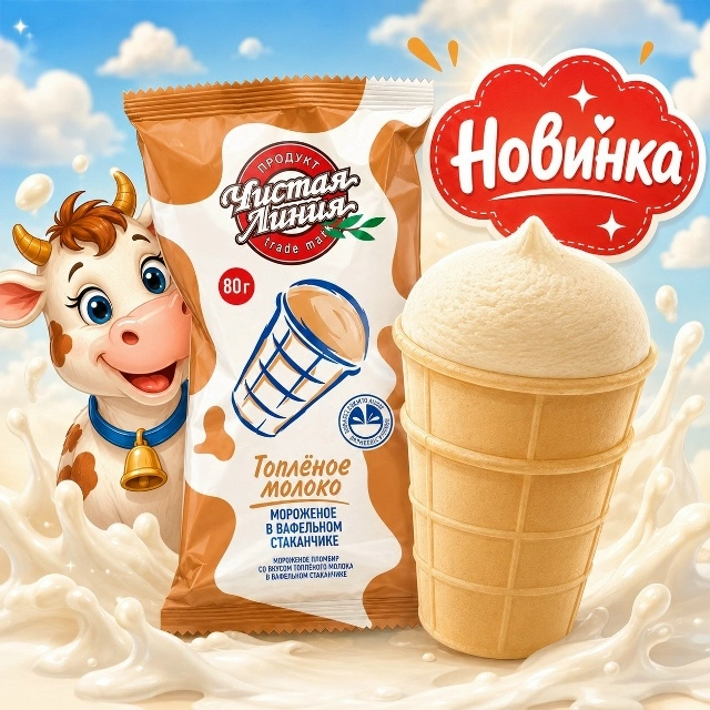Вкладыш для новинки «Топлёное молоко»
