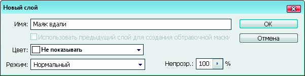 Рис. 1.100. Диалоговое окно Новый слой