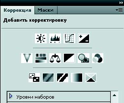 Рис. 1.37. Щелкните по значку Черно-белое на палитре Коррекция