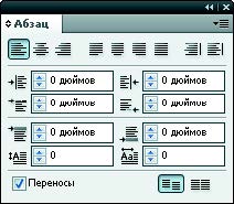 Рис. 3.72. Палитра Абзац
