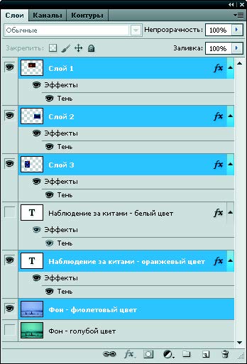 Рис. 4.4. Палитра Слои